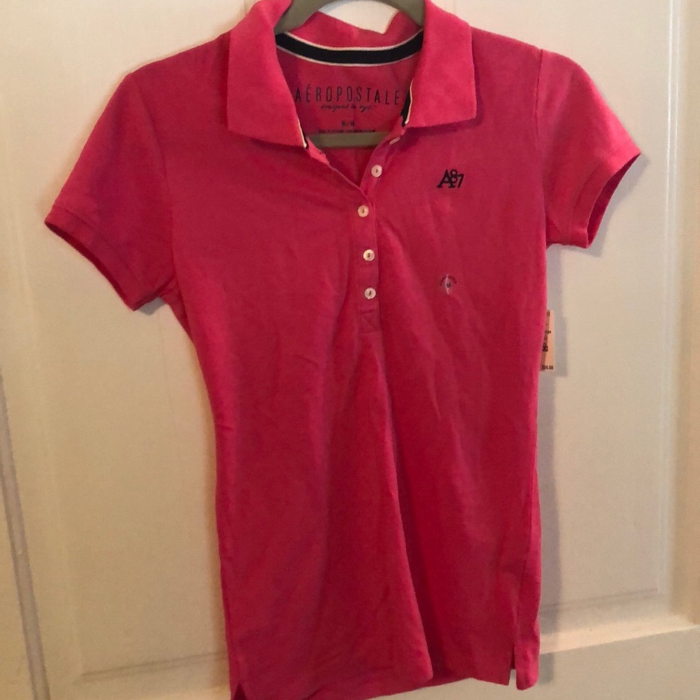 Girls pink polo